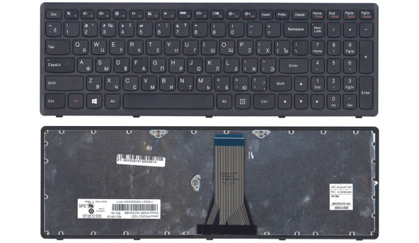 Клавиатура для ноутбука Lenovo IdeaPad (G505S, Z510), Black, (Black Frame), RU