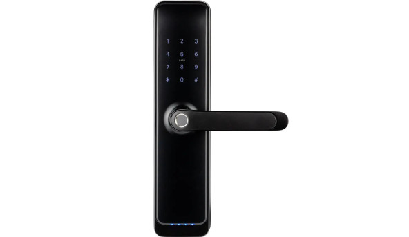 Розумний замок для дверей PES Husky Wi-Fi з WC фіксатором чорний - 602686