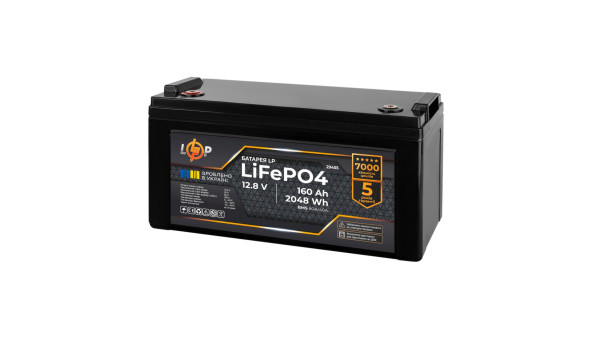 Акумулятор LP LiFePO4 12,8V - 160 Ah (2048Wh) (BMS 80A/40А) пластик для ДБЖ - 602717