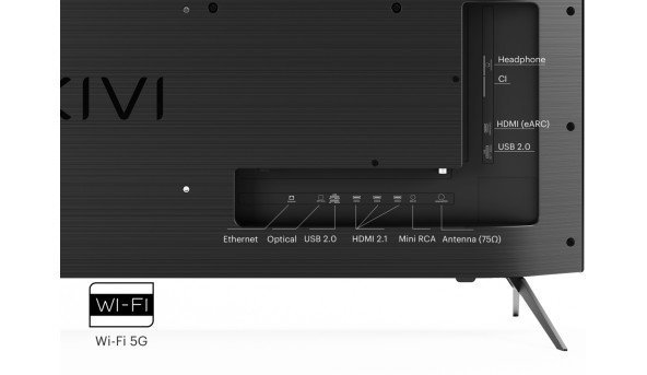 TV 50 Kivi 50U760QB UHD/DLED/T2/Android 11/2 x 12W/HDMI/Wi-Fi/VESA 200x200 M6/Black