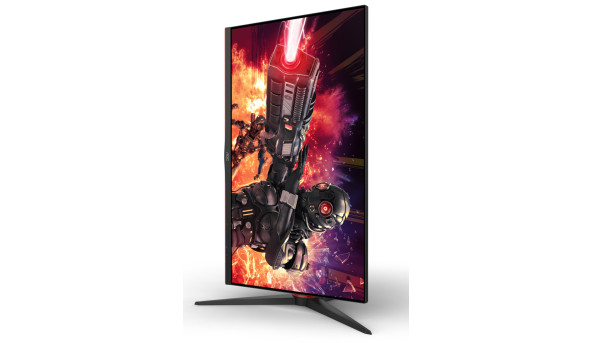 TFT 23.8" AOC 24G2ZU/BK, IPS, 240Hz, 0.5 ms, 2xHDMI, DP, 4 x USB 3.0, Pivot, колонки, чорний з черво - 603230