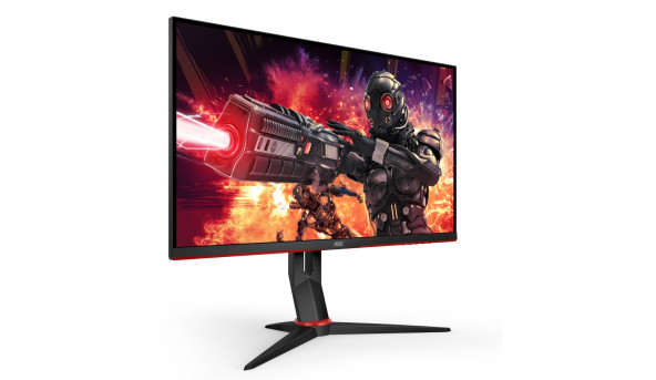 TFT 23.8" AOC 24G2ZU/BK, IPS, 240Hz, 0.5 ms, 2xHDMI, DP, 4 x USB 3.0, Pivot, колонки, чорний з черво - 603230
