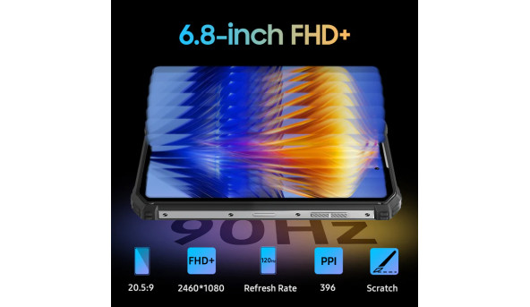 Смартфон Oukitel WP19pro 6.78” FHD+ /8GB/256GB/ Helio G99 / 22000mAh / 64+20Мп / IP69K/ NFC / Black