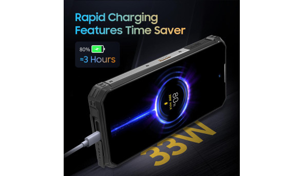 Смартфон Oukitel WP19 pro 6.78”FHD+/8GB/256GB/G99/22000mAh/64+16Мп IR Night Vision/IP69K/NFC/Blac - 603246