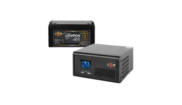 Комплект резервного живлення LogicPower B1500 + літієва (LiFePO4) батарея 2560 Wh