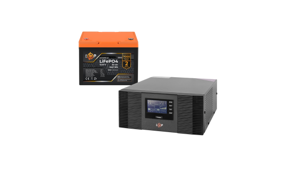 Комплект резервного живлення LogicPower B1500 + літієва (LiFePO4) батарея 640 Wh