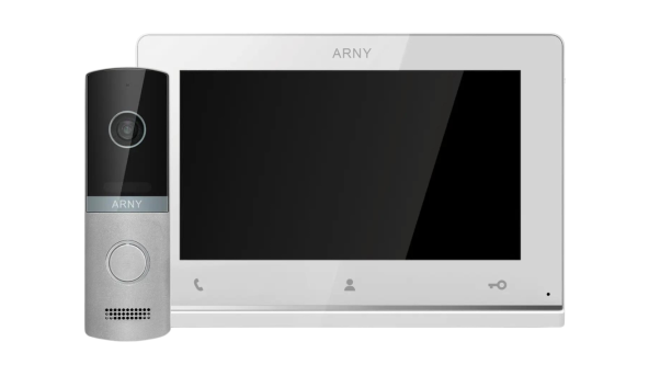 Комплект домофонный ARNY AVD-7121 (AVD-710 2Мп 7" TFT + AVP-NG230 1Мп), White + Silver