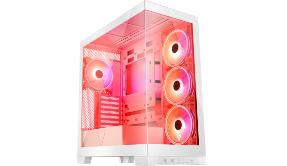 Корпус Modecom VOLCANO SPACE APEX ARGB 4x140mm fans MIDI USB 3.0x2+TYPE-C WHITE без БЖ ATX - 603442