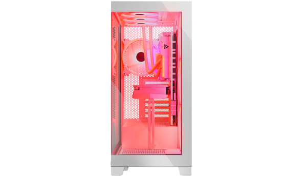 Корпус Modecom VOLCANO SPACE APEX ARGB 4x140mm fans MIDI USB 3.0x2+TYPE-C WHITE без БЖ ATX - 603442