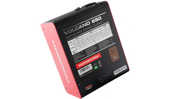 БЖ 650W Modecom VOLCANO 650 BRONZE, 120mm, MODULAR, 80+ Bronze, Retail Box - 603486