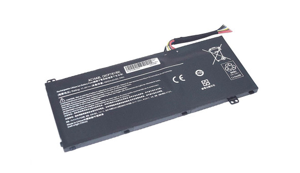 Аккумуляторная батарея для ноутбука Acer AC14A8L Aspire VN7 11.4V Black 4605mAh OEM