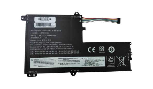 Акумуляторна батарея для ноутбука Lenovo L15L3PB0 IdeaPad 330S-15IKB 11.4 В Black 4750 мАг OEM