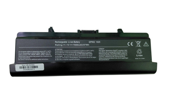Посилений акумулятор для ноутбука Dell RN873 Inspiron 1525 11.1 В Black 7800 мАг OEM