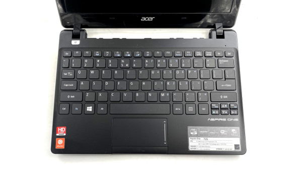 Нетбук Acer Aspire One 725 AMD C-70 4 GB RAM 120 GB SSD [11.6"] - Б/У - 603996