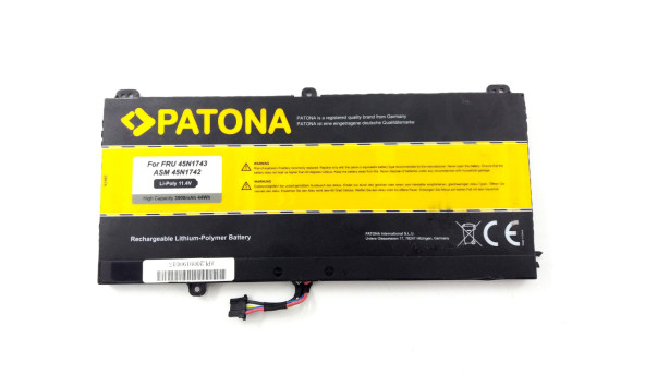 Аккумулятор батарея для ноутбука Lenovo Thinkpad T550 W550S T560 45n1743 11.4V 3900mAh Б/У - 40-45% износа