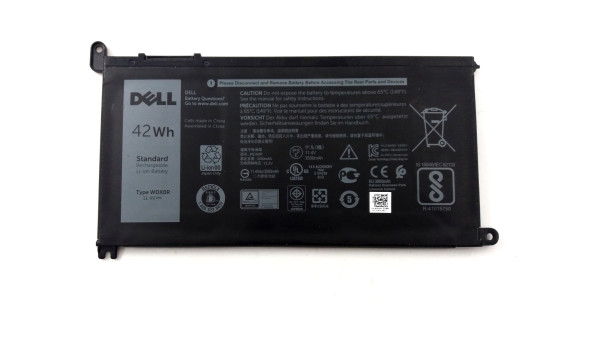 Батарея аккумулятор для ноутбука Dell Inspiron 13 5368 WDX0R WDXOR 3500mAh 11.4V Li-Ion Б/У - до 5 мин. работы