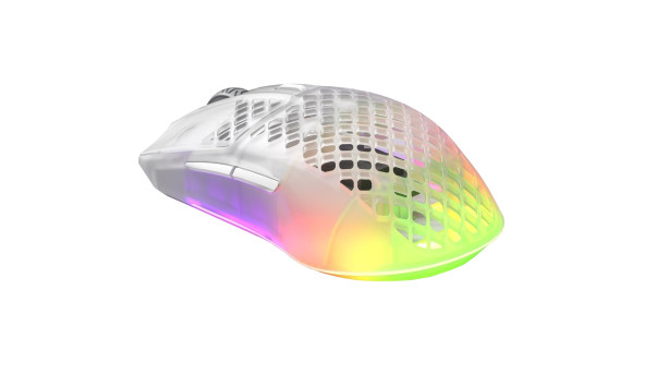 Мишка SteelSeries Aerox 3 Wireless Ghost, RGB, 18000dpi., 6кн., прозора