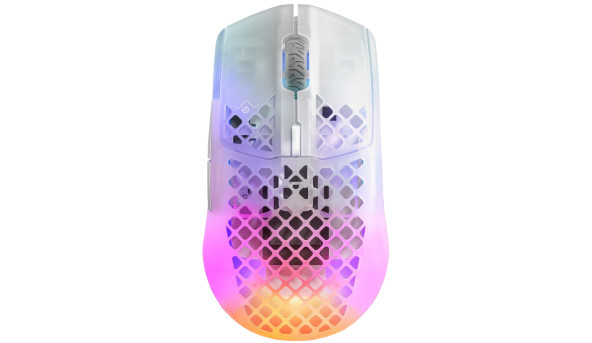 Мишка SteelSeries Aerox 3 Wireless Ghost, RGB, 18000dpi., 6кн., прозора