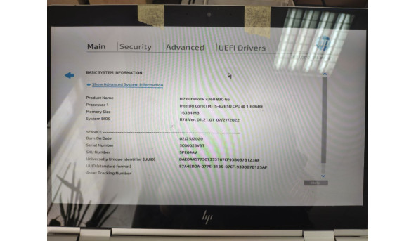 Материнська плата для ноутбука HP Elitebook x360 830 G6 L64982-001 6050A3059101-MB-A01 Б/В - 605068