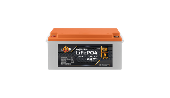 Аккумулятор LP LiFePO4 12,8V - 200 Ah (2560Wh) (BMS 100A/50А) пластик