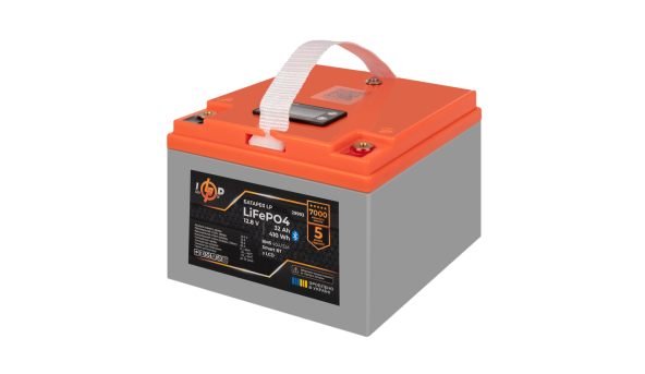 Аккумулятор LP LiFePO4 12,8V - 32 Ah (410Wh) (BMS 40А/32A) пластик LCD Smart BT - 606160
