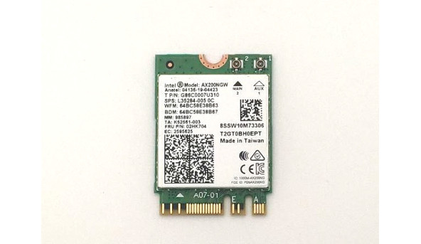 Адаптер Wi-Fi для ноутбука Lenovo ThinkPad L15 Gen 1 02HK704 AX200NGW Б/В