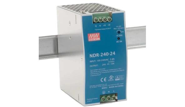 Блок питания Mean Well NDR-240-24 24В 10А на Din-рейке