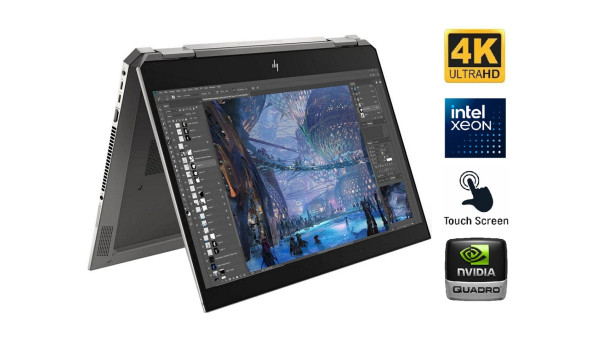 Ігровий ноутбук HP ZBook Studio x360 G5 Xeon E-2176M 64 RAM 1000 SSD Quadro P2000 [сенсорний 15.6" 4K] - Б/В