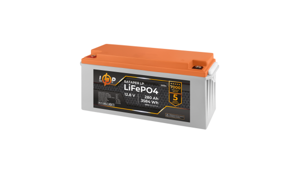 Акумулятор LP LiFePO4 12V (12,8V) - 280 Ah (3584Wh) (BMS 150A/75A) пластик - 610401