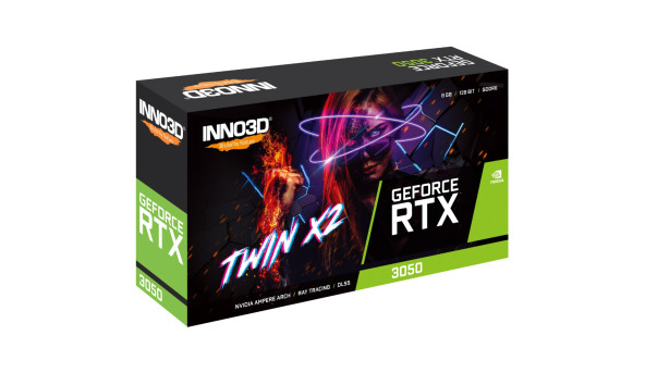 GeForce RTX3050 Inno3D Twin X2, 6GB GDDR6 128bit PCI-E 4.0