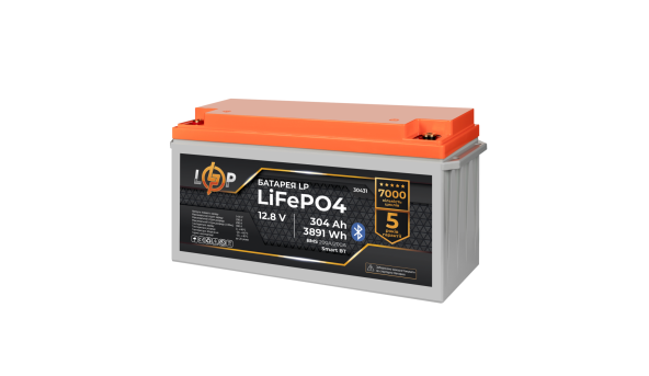 Акумулятор LP LiFePO4 12,8V - 304 Ah (3891Wh) (BMS 200A/200А) пластик Smart BT - 611207