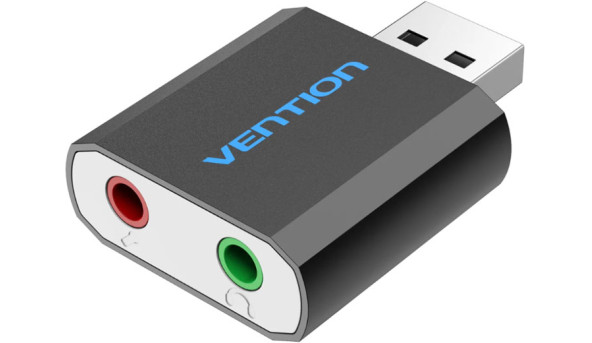 Звукова плата USB Vention Audio USB - 2х3,5 мм jack Metal