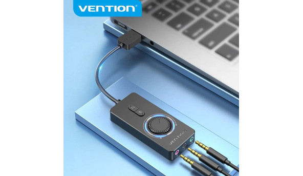 Звукова плата USB Vention Audio USB - 3х3,5 мм jack 0.15m Volume Control