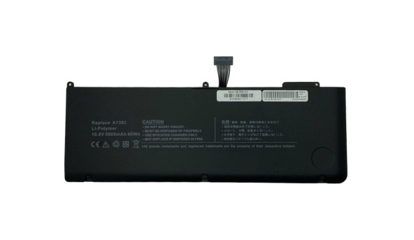 Акумулятор для ноутбука Apple A1382 MacBook Pro A1286 15" 10.8 В Black 5600 мАг OEM