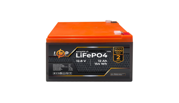 Акумулятор LP LiFePO4 12V (12,8V) - 12 Ah (154Wh)