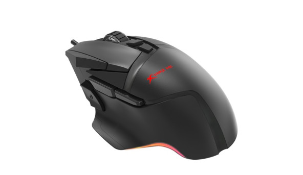 Мишка XTRIKE ME GM-520, ігрова 12800dpi., 9кн., RGB, високий профіль, чорна