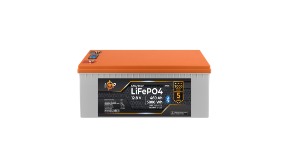 Акумулятор LP LiFePO4 12,8V - 460 Ah (5888Wh) (BMS 200A/200А) пластик LCD Smart BT