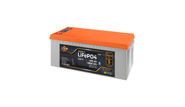 Акумулятор LP LiFePO4 12,8V - 460 Ah (5888Wh) (BMS 200A/200А) пластик LCD Smart BT - 614031