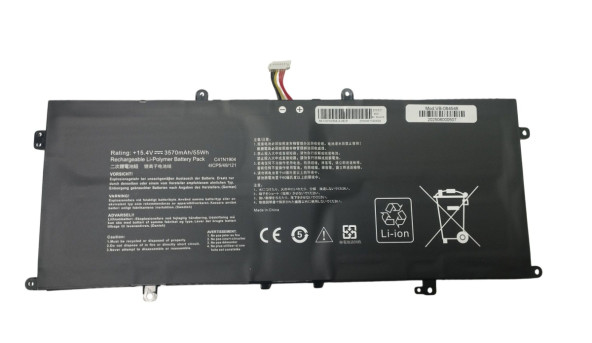 Акумулятор для ноутбука Asus C41N1904 Zenbook 14 UM425IA 15.4 В Black 3570 мАг OEM