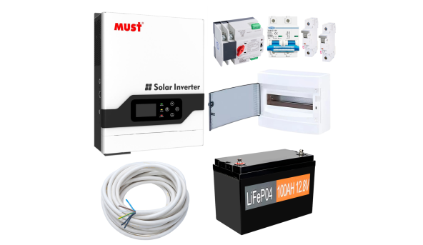 Комплект резервного живлення Must Рower PV18-1512VPM 1500W (АКБ LiFePO4 1280Wh)