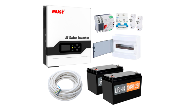 Комплект резервного живлення Must Рower PV18-1512VPM 1500W (АКБ 2 х LiFePO4 1280Wh)