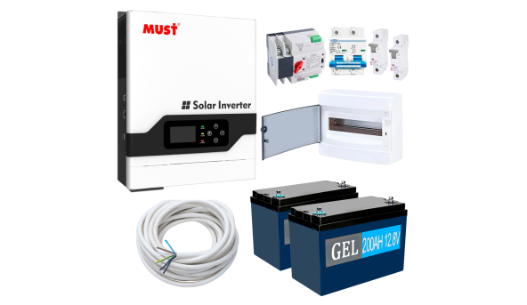 Комплект резервного живлення Must Рower PV18-3224VPM 3200W (АКБ 2 х GEL 2400Wh)