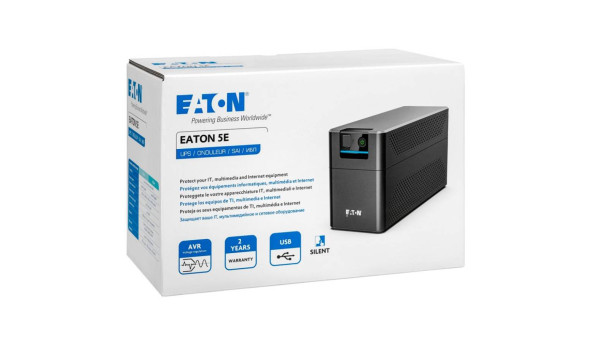 ДБЖ Eaton 5E 900 USB IEC G2, 900VA/480W, USB, 4xIEC