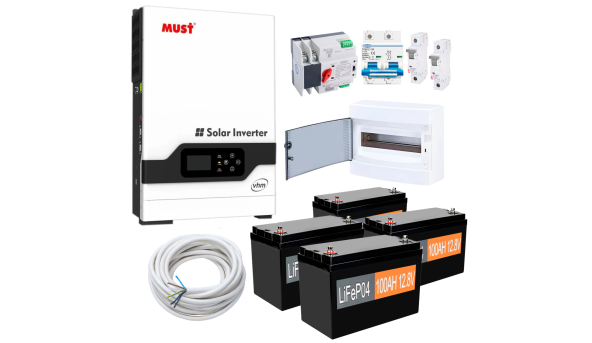 Комплект резервного живлення Must Рower PV18-5048 5000W (АКБ 4 х LiFePO4 1280Wh)