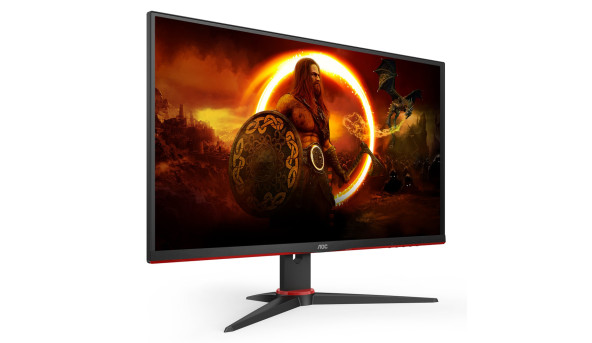 TFT 27" AOC Q27G2E/BK, QHD, VA, 155Гц, 1 мс, 2х HDMI, DP, чорний з червоним - 615639