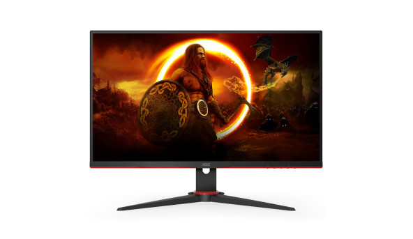 TFT 27" AOC Q27G2E/BK, QHD, VA, 155Гц, 1 мс, 2х HDMI, DP, чорний з червоним