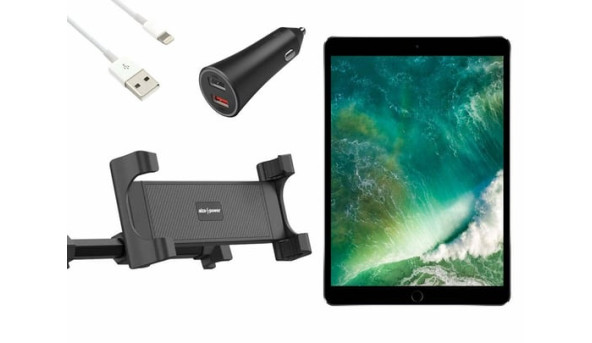 Tablet Apple iPad Pro Cellular (2017) Space Grey 64GB, Car Charger, Tablet Holder (Car Bundle)
