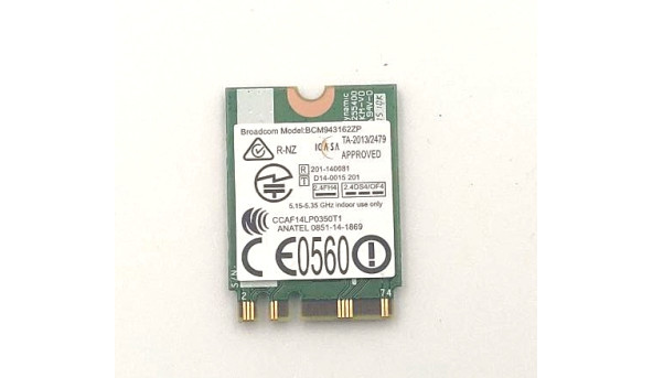 Адаптер Wi-Fi для ноубука Lenovo Yoga 500-14ACL BCM943162ZP 00JT473 Б/У - 619516