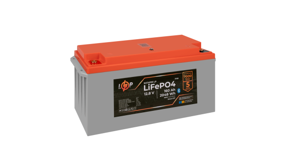 Акумулятор LP LiFePO4 12,8V - 160 Ah (2048Wh) (BMS 100A/80А) пластик Smart BT - 621153