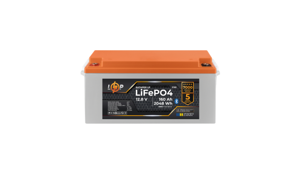 Акумулятор LP LiFePO4 12,8V - 160 Ah (2048Wh) (BMS 100A/80А) пластик Smart BT - 621153